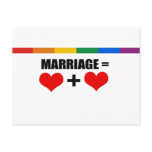 MARRIAGE = HEART + HEART postcards