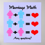 Marriage Math Poster posters