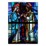 Marriage of Mary and Saint Joseph Stained Glass Greeting Card
