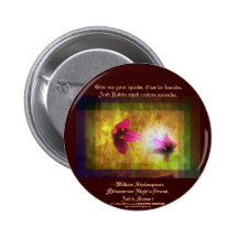 marriage of Titania; Salmon berry floral duet Pinback Button