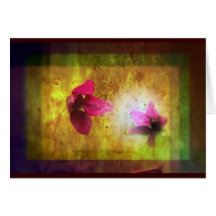 marriage of Titania; Salmon berry floral duet Card