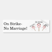 Marriage Strike Bumper Sticker-White Background