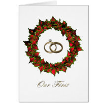 Married 1st Christmas Card - Pointsettia