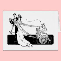 Married Couple Whipped by Cupid, Greeting Card cards