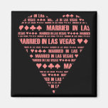 Married in Las Vegas Black/Red Refrigerator Magnets