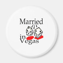 Married In Vegas (Dice) Fridge Magnets