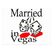 Married In Vegas (Dice) Post Card