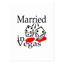 Married In Vegas (Dice) Post Card