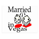 Married In Vegas (Dice) Postcard