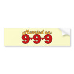 Married on 9-9-9 (9 September 2009) bumper stickers