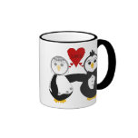 Married Penguins Thinking Love Mugs