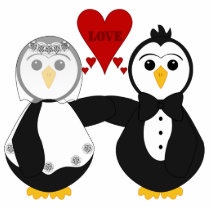 Married Penguins Thinking Love