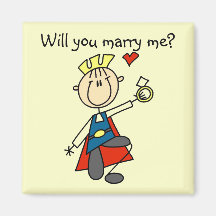 Marry Me Wedding Proposal Tshirts and Gifts Magnet