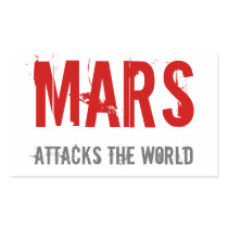 Mars Attacks the World Rectangle Sticker