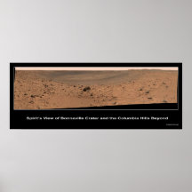 Mars Rover Spirit's Destination:  Columbia Hills Print