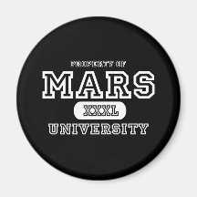 Mars University Dark Fridge Magnet