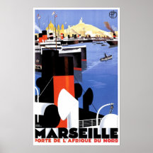 Marseille Porte De L' Afrique Vintage Ship Ad Posters