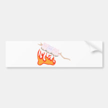 Marshmallow kittens being toasted bumper stickers
