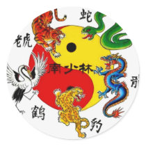 MARTIAL ARTS 5 ANIMALS STICKER