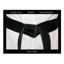 Martial Arts Black Belt Congratulations Postcard