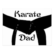Martial Arts Black Belt Karate Dad Postcard