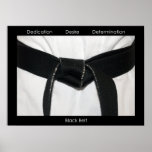 Martial Arts Black Belt Motivational Poster Print