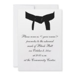 Martial Arts Black Belt Promotion Test Invitation