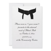 Martial Arts Black Belt Promotion Test Invitation