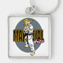 Martial Arts Girl Key Chain