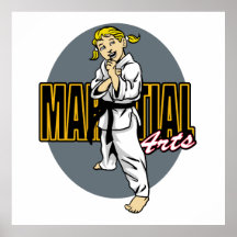Martial Arts Girl Poster