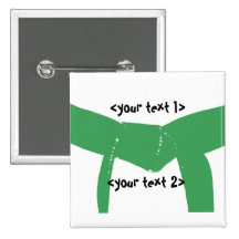 Martial Arts Green Belt Button