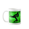 Martial Arts Green Lightning Man mugs