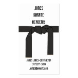 Martial Arts Instructor Business Card
