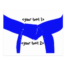 Martial Arts Light Blue Belt Postcard