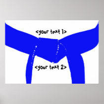Martial Arts Light Blue Belt Poster Print