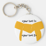Martial Arts Orange Belt Keychain