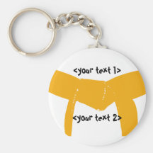 Martial Arts Orange Belt Keychain