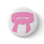 Martial Arts Pink Belt Button