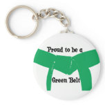 Martial Arts Proud to be a Green Belt Keychain