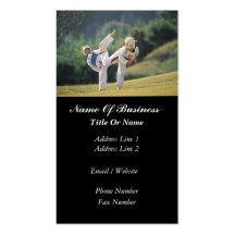 Martial Arts School Business Card