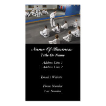 Martial Arts School Business Card