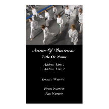 Martial Arts School Business Card