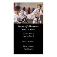 Martial Arts School Business Card