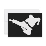 martial arts silhouette invitations