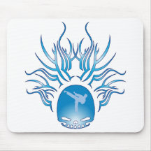 Martial Arts Skull Mouse Mat