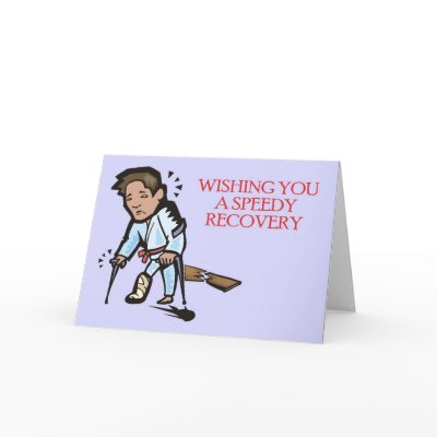 Martial Arts Speedy Recovery Greeting Card by MartialArtsParty
