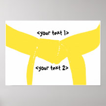 Martial Arts Yellow Belt Poster Print