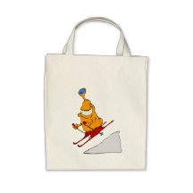 Martian Skier Canvas Bags