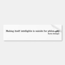 Martin Heidegger Bumper Sticker