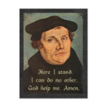 Martin Luther - Here I Stand Quotation postcards